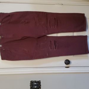Fashion Access Men Burgundy Jeans